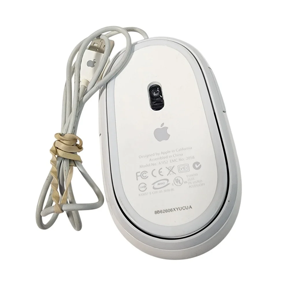 Apple Mighty Mouse A1152 EMC 2058 Wired‎ USB Optical Mouse White